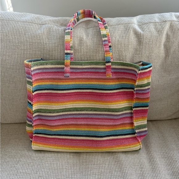 Gap Rainbow Straw Tote Bag - Picture 3 of 5
